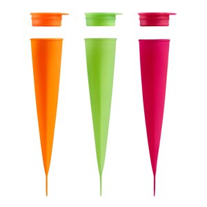 Lékué Squeeze iskremform 3 stk 9 cl oransje/rosa/grønn
