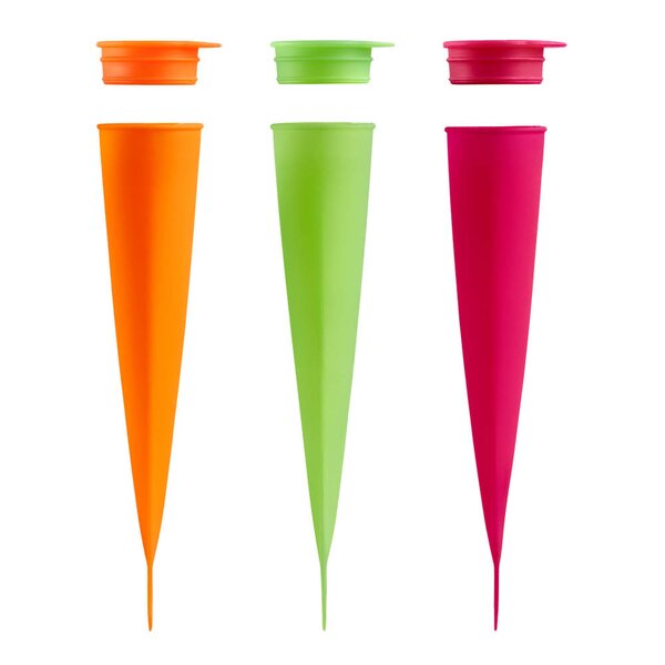 Lékué Squeeze iskremform 3 stk 9 cl oransje/rosa/grønn