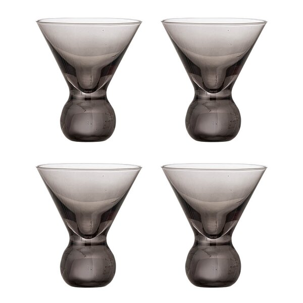 Bloomingville Coctailglass Corliss 16,5 cl 4 stk grå