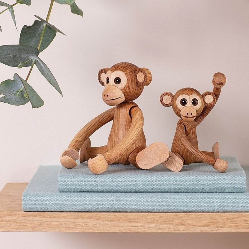 Spring Copenhagen Swing Ape trefigur 8 cm eik