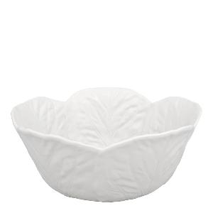 Bordallo Pinheiro Cabbage skål kålblad 29,5 cm hvit