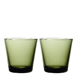 iittala Kartio glass 21 cl 2 stk mosegrønn