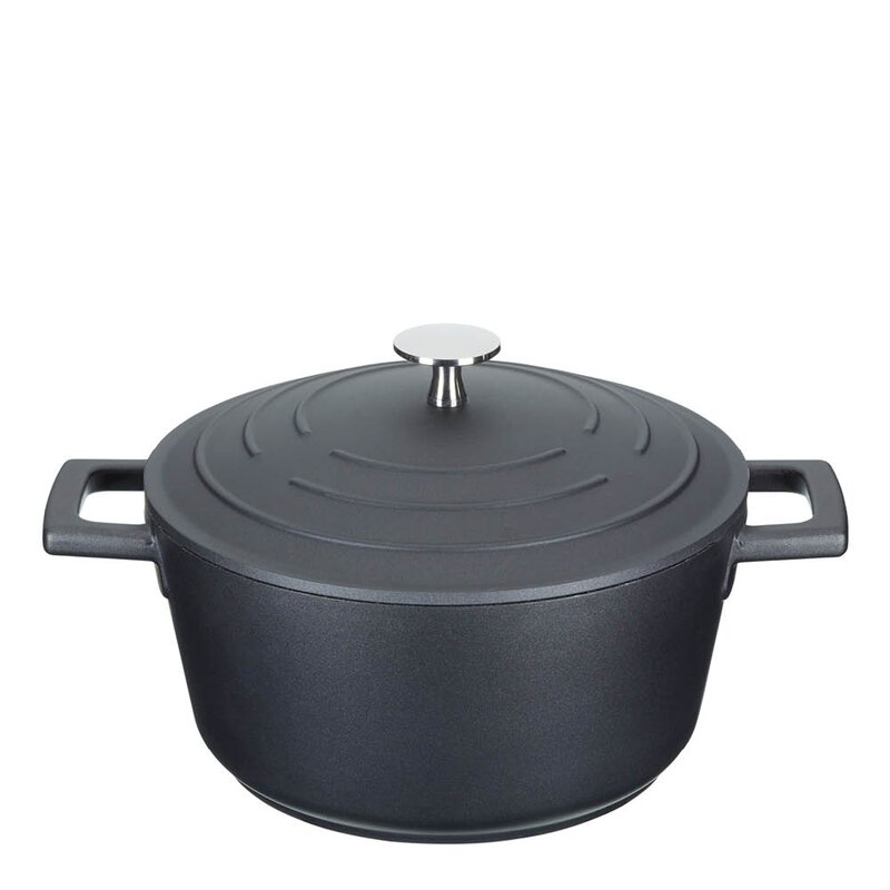 MasterClass Cast Aluminium gryte 2,5L med selvøsende lokk svart