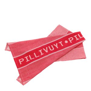 Pillivuyt Kjøkkenhåndkle 80x50 cm hvit/rød