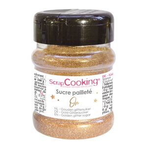 ScrapCooking Glittersukker 160 g gull