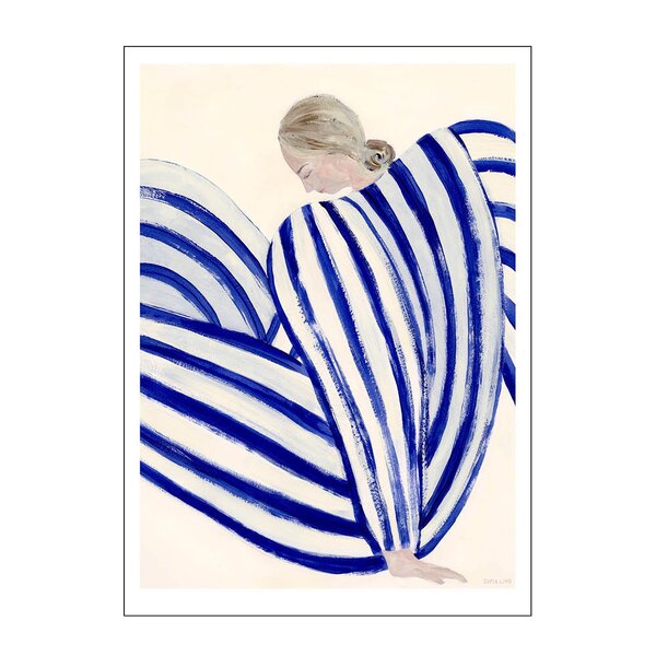 Poster & Frame – The Poster Club x Sofia Lind poster 50×70 cm blue stripe at concorde