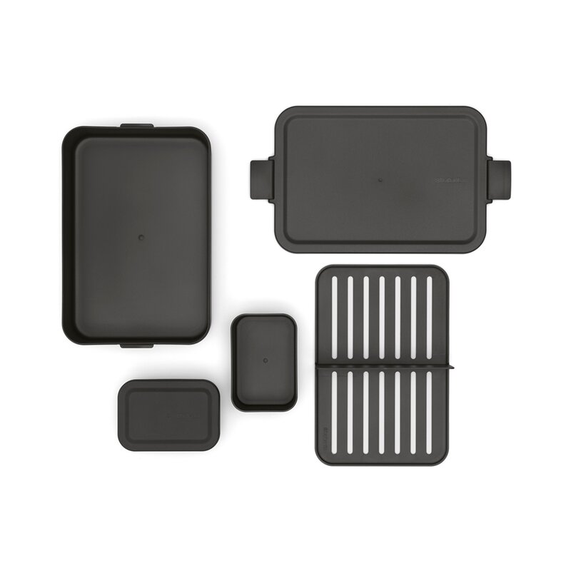 Brabantia Make & Take Bento matboks 6,2x16,7x25,5 cm mørk grå