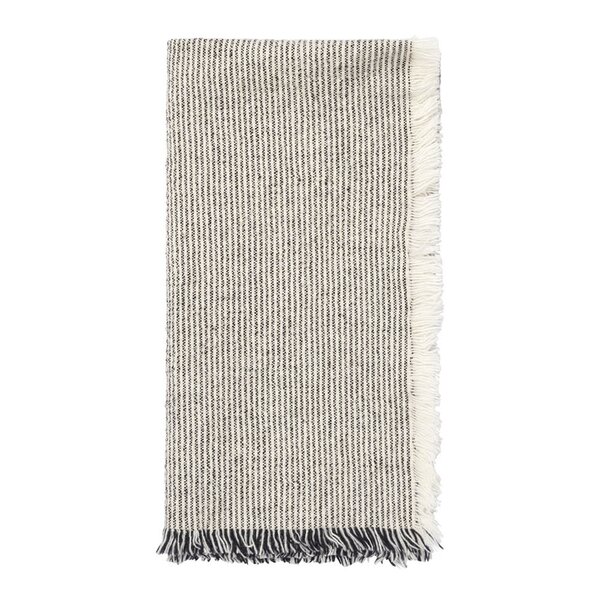 Broste Copenhagen Elouise serviett 45x45 cm svart/offwhite