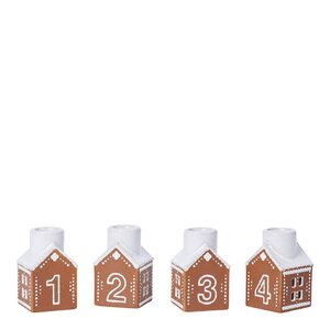 Kähler Gingerbread adventsstake 4 deler brun