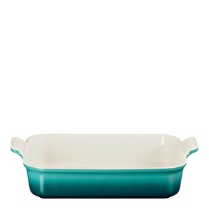 Le Creuset Heritage rektangulært ildfast form 32x24 cm Bleu Riviera