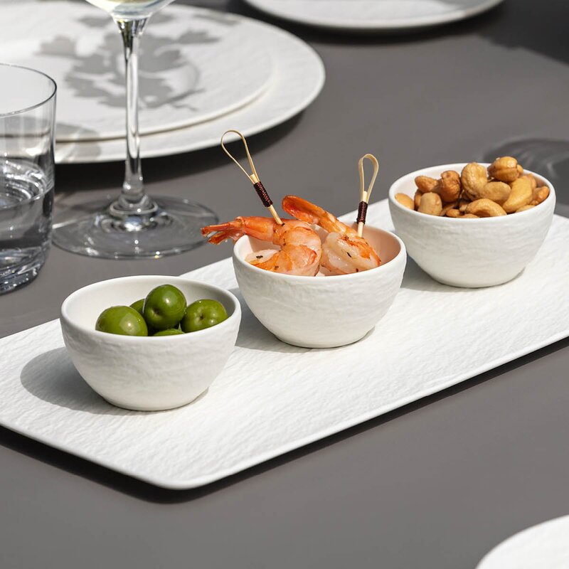 Villeroy & Boch Manufacture Rock Blanc serveringsfat 28x17 cm
