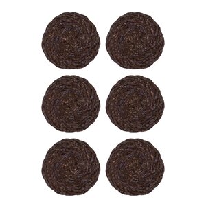 House Doctor Coaster glassbrikke med holder 10 cm 6 stk sjokolade