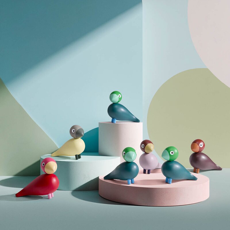 Kay Bojesen Denmark Year Bird 2026 Birk 12,5 cm mørk grønn