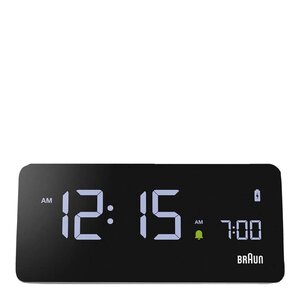 Braun Vekkerklokke digital 14 cm grå