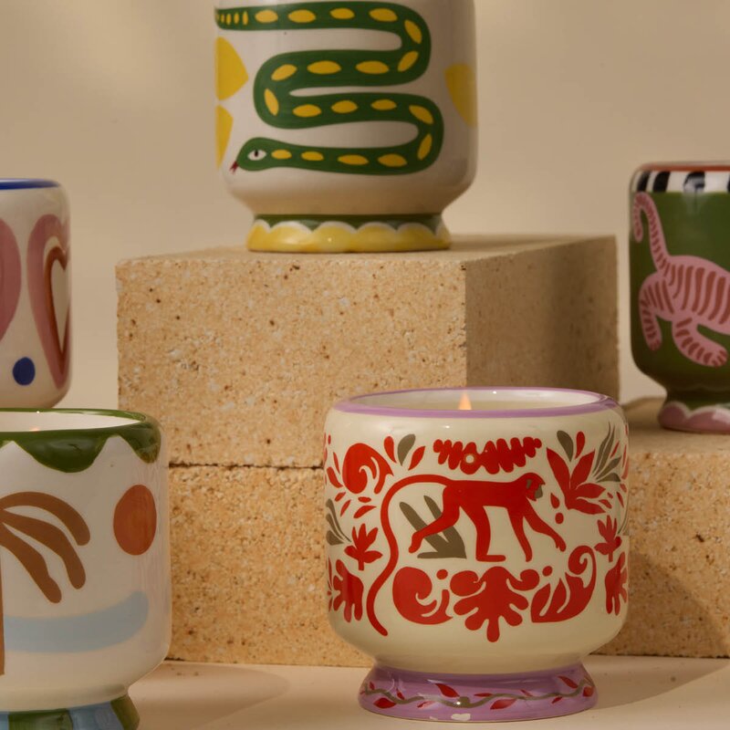 Paddywax Adopo duftlys coconut & amber Jungle rød