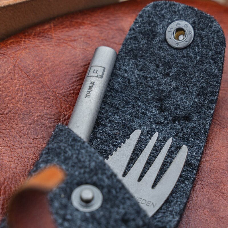 Light My Fire Swedish Spork-n Straw Kit turbestikk og sugerør titan