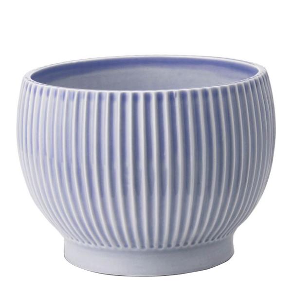 Knabstrup Keramik Potteskjuler riller Ø14,5 cm lys blå