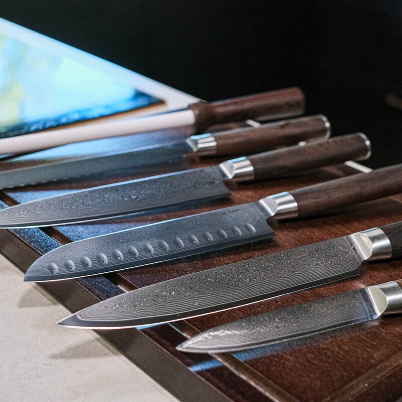 Gladkokken Damascus trancheringskniv 30 cm