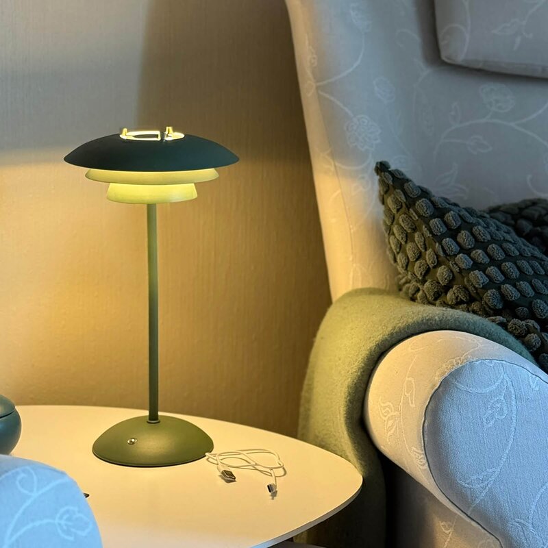 Aneta Lighting Epsilon Recharge portabel bordlampe 37 cm grønn