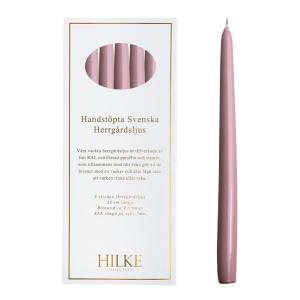 Hilke Herregårdslys 30 cm 6 stk rosa metallic