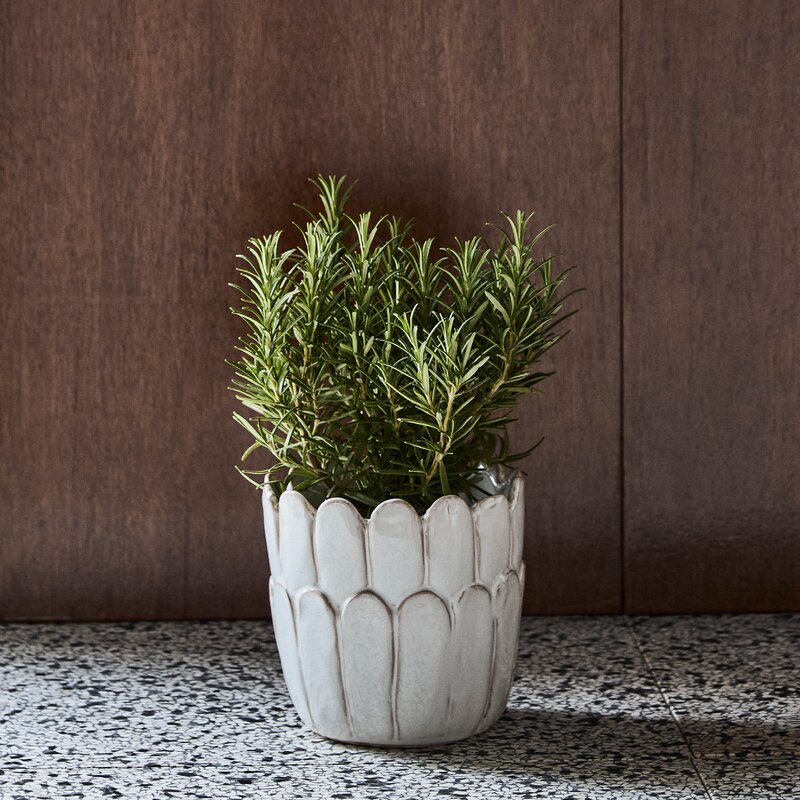 House Doctor Ezra potte 14 cm offwhite