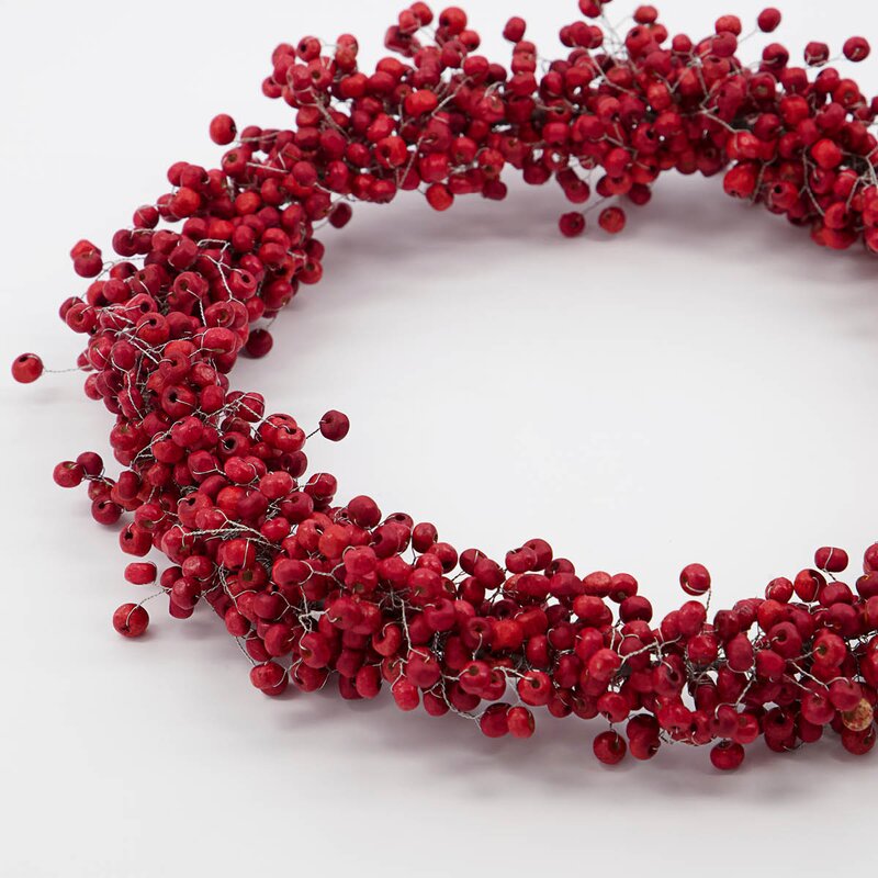 House Doctor Winter krans 23 cm rød