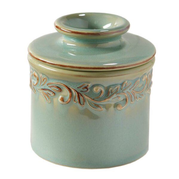 Butter Bell - Crock Antique smørklokke havgrønn