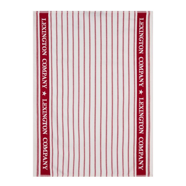 Lexington Kjøkkenhåndkle Org 70x50 cm hvit/rød stripete