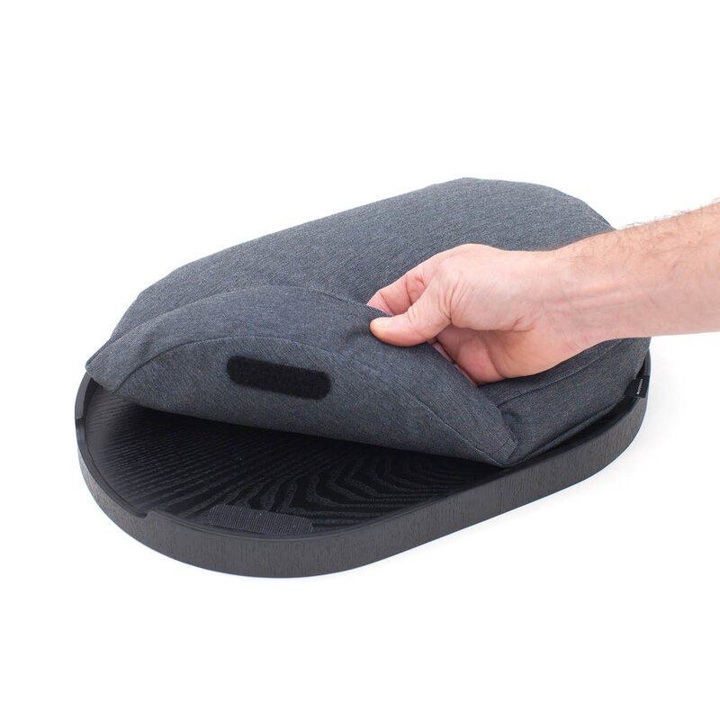 Bosign CurveLine knebrett anti-slip 39x26 cm svart/grå
