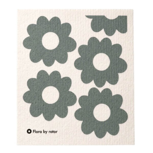 Rotor Design Flora by Rotor oppvaskklut 17x20 cm naturgrønn