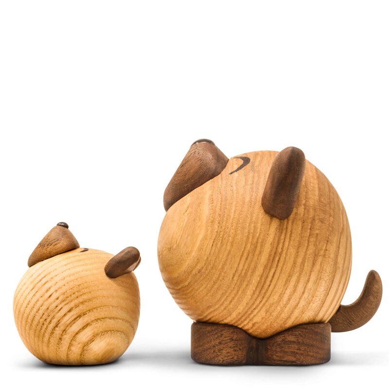 FableWood Luna ulveunge trefigur 5 cm ask/valnøtt