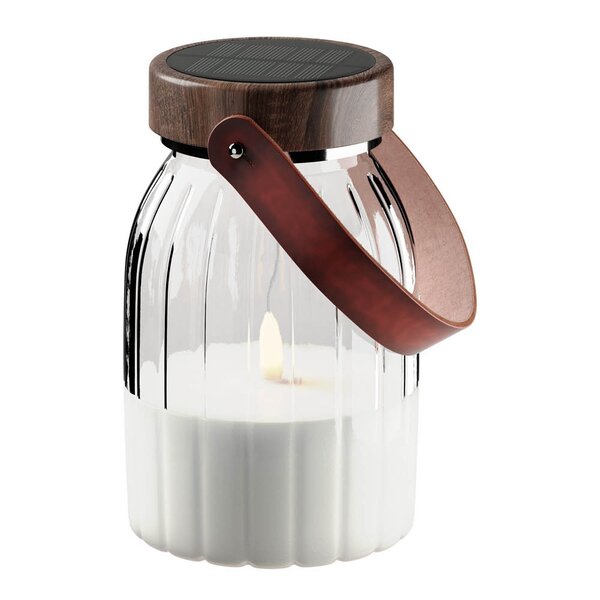 DeluxeHomeart LED glass lanterne 13 x 17 cm solcelledrevet