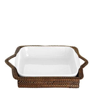 Pillivuyt Kurv rektangulær 34x25 cm håndflettet nito