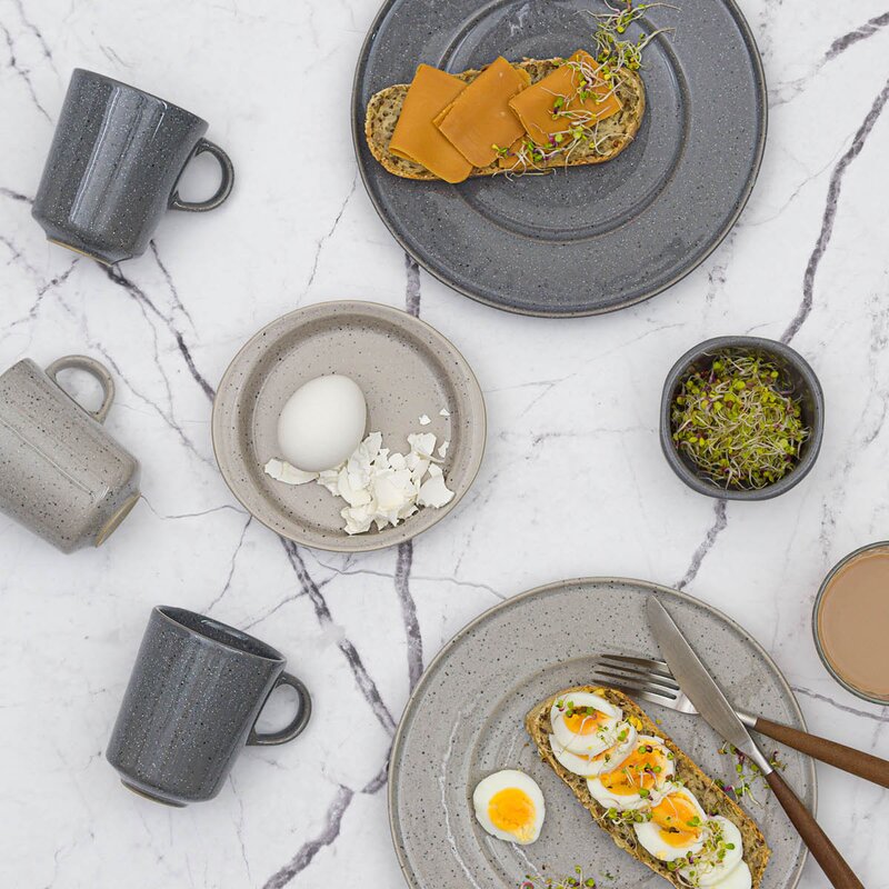 Modern House Granite asjett 23 cm grå