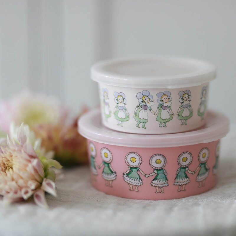 Rätt Start Elsa Beskow snackboks 2 stk Blomsterfesten