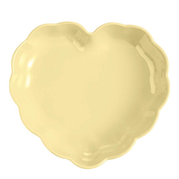 Emile Henry Madeleine ildfast form hjerte 26,5 cm 1,8L Vanilje