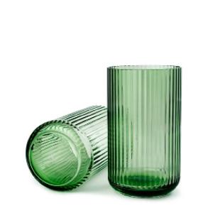 Lyngby Porcelæn Vase h25 cm grønn glass