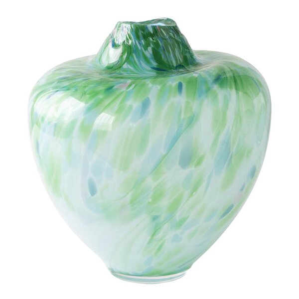 Magnor - Unik skulptur kunstglass L 31 cm grønn multi