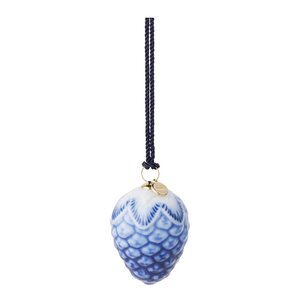 Royal Copenhagen Juleornament kongle 5,5 cm blå