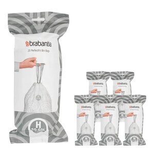 Brabantia PerfectFit avfallsposer 50–60L 120-pack kode H hvit