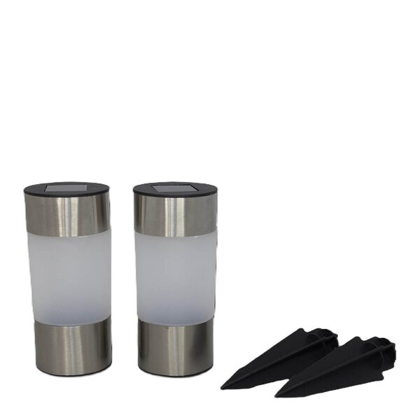 Cozzy Hagetorcher solcelle 6x39 cm 2 stk hvit