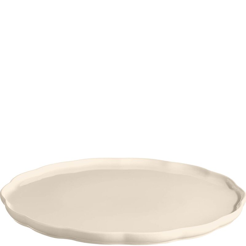 Emile Henry Madeleine serveringsfat rund 31x31 cm Cream
