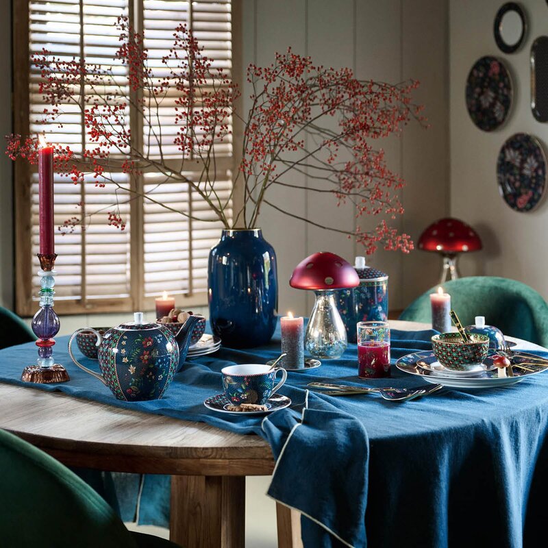 Pip Studio Berry Blues Clover tallerken 26,5 cm grønn