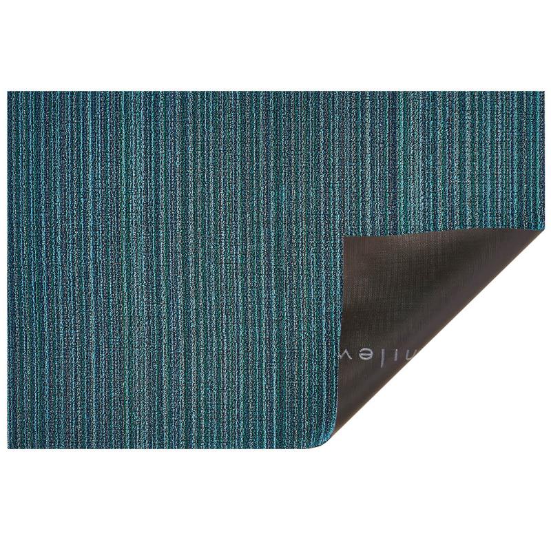 Chilewich Skinny Stripe dørmatte 46x71 cm turquoise
