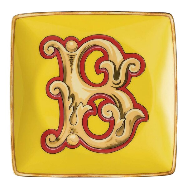 Versace Alphabet skål 12 cm kvadratisk B