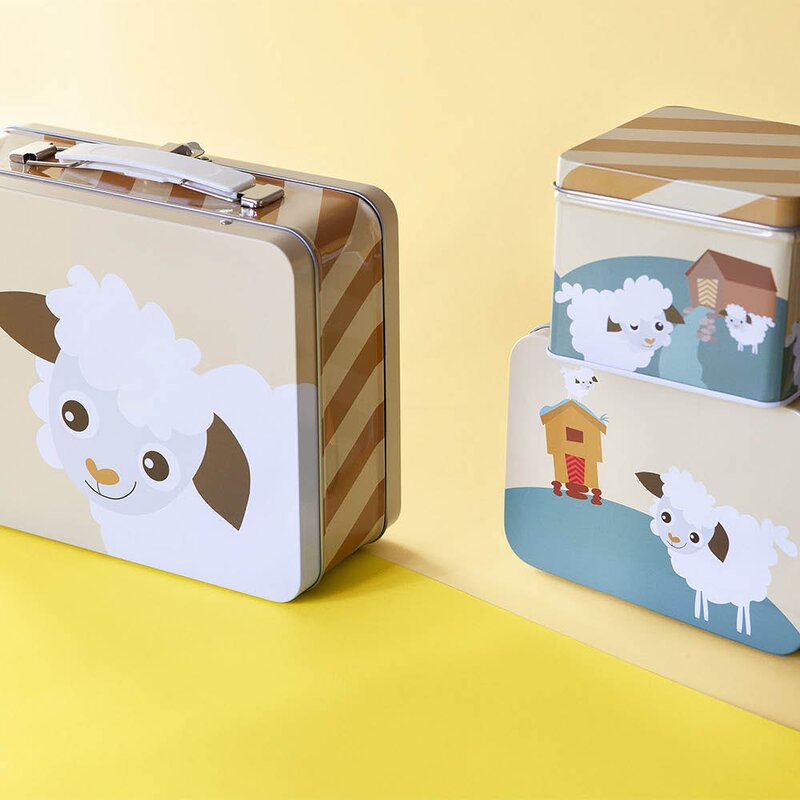 Blafre Lam koffertboks 8x16x19 cm gul