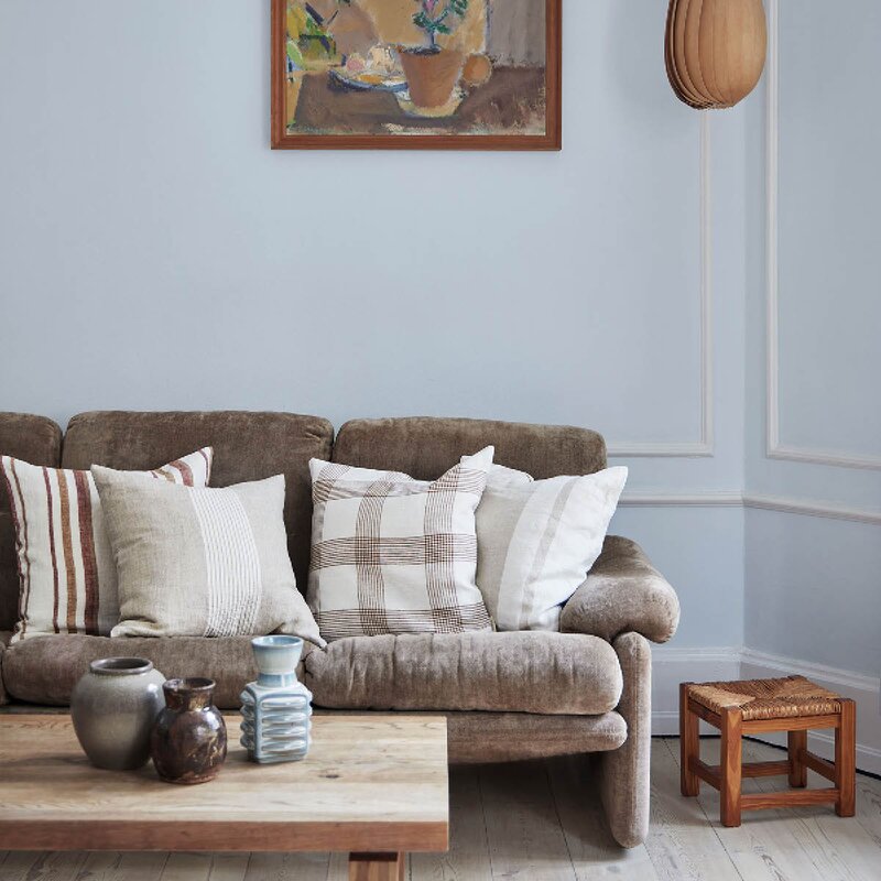 Tell Me More Luc putetrekk i lin 50x50 cm Terracotta striper