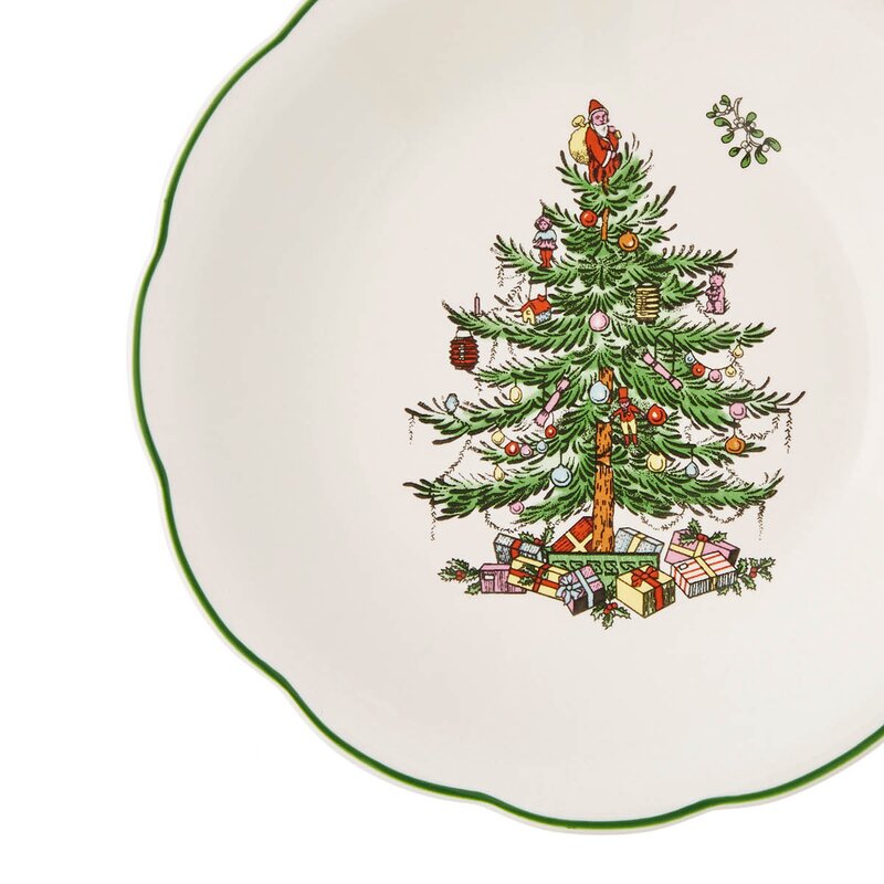 Spode Christmas Tree godteskål på fot 18 cm