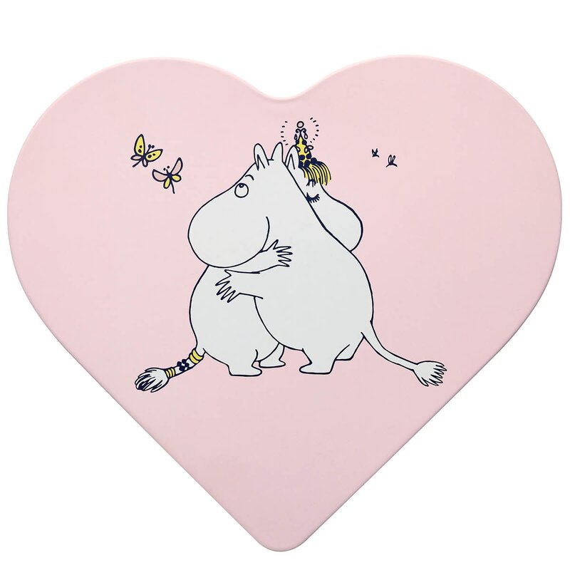 Muurla Mummi metallboks hjerteformet Klem 18x14,5 cm rosa