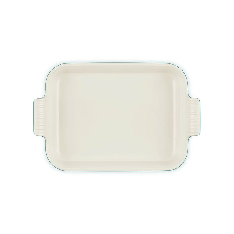 Le Creuset Heritage rektangulært ildfast form 32x24 cm Bleu Riviera